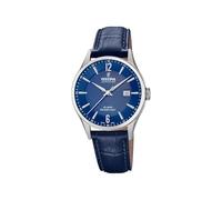 Festina Swiss Made Herrenuhr Analog aus Leder Blau