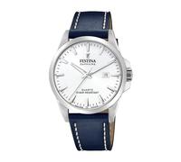 Festina Swiss Made Herrenuhr Analog aus Leder Blau