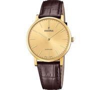 Festina Swiss Made Herrenuhr Analog aus Leder Braun