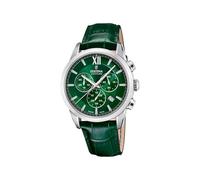 Festina Swiss Made Herrenuhr Analog aus Leder Grün