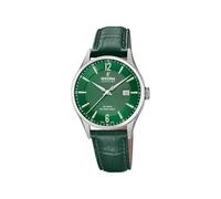 Festina Swiss Made Herrenuhr Analog aus Leder Grün