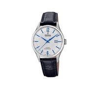 Festina Swiss Made Herrenuhr Analog aus Leder Schwarz
