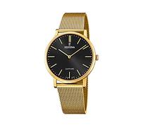 Festina Swiss Made Herrenuhr Analog Edelstahl 316L Gold - Quarz - Saphirglas, Wasserdicht 5 ATM - F20022/3 Classic Steel