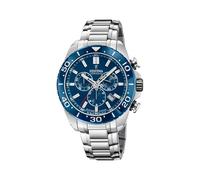 Festina Swiss Made Herrenuhr Analog Edelstahl 316L Silber - Quarz Chronograph, Datum - Saphirglas, Wasserdicht 10 ATM - F20042/2 Chrono