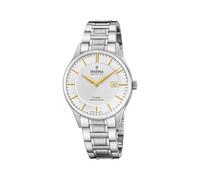 Festina Swiss Made Herrenuhr Analog Edelstahl 316L Silber - Quarz Datum - Saphirglas, Wasserdicht 10 ATM - F20067/2 Classic Steel