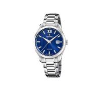 Festina Herrenuhr F20026/2 Swiss Made – 316L Edelstahl, Quarz, Saphirglas, 5 ATM, Silber/Blau