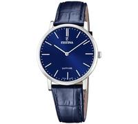 Festina Herrenuhr F20012/3 Swiss Made Leder Blau/Silber Quarz Saphirglas 5 ATM