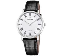 Festina Swiss Made Herrenuhr Analog Leder Schwarz - Quarz - Saphirglas, Wasserdicht 5 ATM Elegant - F20012/2 Classic Leather
