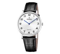 Festina Herrenuhr F20012/5 – Swiss Made Quarz, Saphirglas, Leder Schwarz, 5 ATM