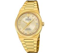 Festina Swiss Made Uhr Automatik Damen aus Edelstahl 316l Goldfarben