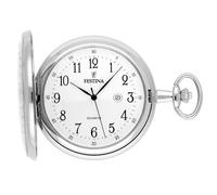 Festina F2023/1 Taschenuhr mit Kette Uhr Herrenuhr Datum Weiss