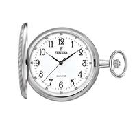 Festina F2023/1 Taschenuhr mit Kette Uhr Herrenuhr Datum Weiss