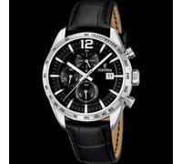 Festina Timeless Chrono Armbanduhr Lederband Edelstahlgehäuse F16760/4