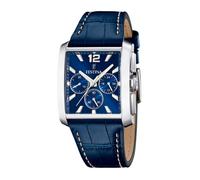 Festina timeless chrono quarz blauemherren uhr mit blauemzifferblatt und leder armband one_size Blau