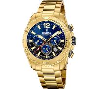 FESTINA Timeless Chronograph F20684 2 - Markanter Herren Chronograph mit luxuriösem Goldton