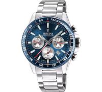 FESTINA Timeless Chronograph Herrenuhr Blau Edelstahl - F20560/2