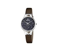 Festina Uhr Für Damen F20334/3 Outlet Silber Edelstahl Case BraunLeder Band