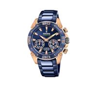 Festina Uhr Smart Herren Hybrid Connected aus Edelstahl 316l | Blau, Analog, Wasserdicht 10 ATM F20549/1, Musiksteuerung, Schrittzähler, Anrufbenachrichtigung und -ablehnung