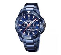 Festina Herrenarmbanduhr F20643/1 Chrono Bike Set, Edelstahl blau