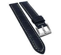 Festina Uhrenarmband 19mm dunkel - blau Krokoprägung Leder helle Naht F16011