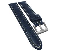 Festina Uhrenarmband 19mm Krokoprägung blau Leder helle Naht F16011