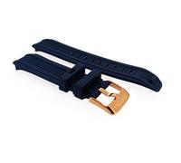 Festina Uhrenarmband Kautschuk blau F20524 Schließe rosegoldfarben