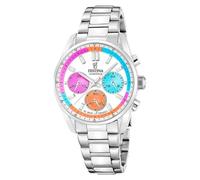 Festina Unisex-Uhr Boyfriend Chronograph Stahl/Multicolor F20753/7