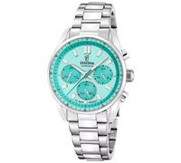 Festina Unisex-Uhr Boyfriend Chronograph Stahl/Türkis F20753/3