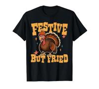 Festive But Fried Turkey Thanksgiving Tired Mom, Dad, Family Preisgünstiges Grafik-T-Shirt