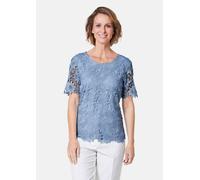 Festliche Bluse aus edler Spitze blau 24