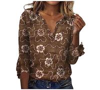 Festliche blusen Damen trachtenblusen Boho Bluse Longbluse lässig für Leggings Shirt 3/4 arm Dirndlbluse festliches Outfit