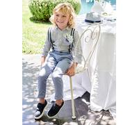 Festliche Jungen Chinohose, Bundweite verstellbar blau Gr. 128 von vertbaudet