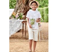 Festliche Jungen Shorts, Bundweite verstellbar beige Gr. 86 von vertbaudet