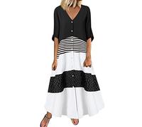 Festliche Kleider für Damen Geschenke für Frauen Boho Lang Kleid Elegant Freizeitkleid Beach Women Dress Loose T-Shirt Kleid Floral Minikleid Sommerkleider meine bestellungen anzeigen Einfarbig A