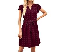 Festliche Kleider für Damen Geschenke für Frauen Einfarbig A-Linie Mini Denimkleid Party Strandkleid Boho Freizeitkleid Shirtkleid Strandkleid mit Taschen meine bestellungen anzeigen Cocktailklei