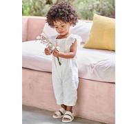 Festlicher Baby Overall mit Stickereien wollweiß Gr. 74 von vertbaudet