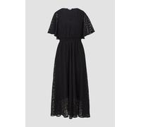 Festliches Maxikleid aus Struktur-Chiffon mit gesmokter Taille 32 schwarz 2168006.9999.32