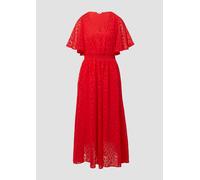 Festliches Maxikleid aus Struktur-Chiffon mit gesmokter Taille 42 rot 2168006.3090.42