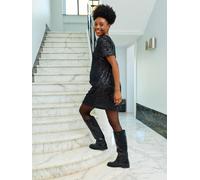 Festliches Umstandskleid mit Pailletten schwarz Gr. 36/38 von vertbaudet