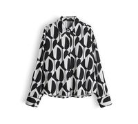 OPUS Hemdbluse aus Viskose-Mix mit Hemdblusenkragen Modell 'Fetro' in Black, Größe 40