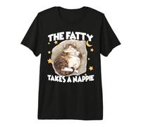 Fette Katze Nachthemd | Lustiges Morgenmuffel T Katzen Premium T-Shirt