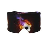 Feuer Fußball, Vollständige Augenabdeckungen, lichtblockierende Augenmaske, Schlafaugen- und Ohrenschützer