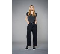 Feuervogl Flora | Wide Leg | High Waist | Ankle | Hemp Denim Black-Black 32