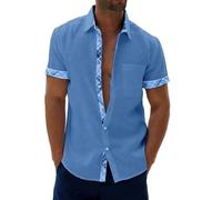 Feuerwehr Hemd Party Hemd Herren Anzug Hemd Herren Hemd leinen Hemden Herren Kurzarm leinen Hemd Herren Hemd blau Hemd leinen Herren Herren Hemd Kurzarm weiß