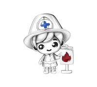 Feuerwehrmann schützen Perle Charme, Charme für Armband, kompatibel mit Pandora Armband Halskette