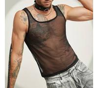 Fever City sexy transparentes Party-Clubwear Herren Trägershirt