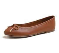 Feversole Women's Soft Cushion Weiches Kissen für Damen, extra gepolsterter Komfort, runde Zehen, Mary Jane-Metallschnalle, modische Ballerinas, Wanderschuhe