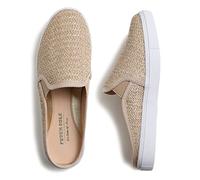Feversole Women's Sport Mules Slip On,Mules Sandals Slippers Sabots Trainers Leisure Beige Raffia 40