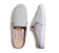 Feversole Women's Sport Mules Slip On,Mules Sandals Slippers Sabots Trainers Leisure Silber Glitter 36