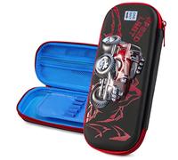 FEWOFJ 3D Auto Bleistift Fall für Kinder Jungen, wasserdichte Bleistift Box mit Fächern Stift Tasche (schwarz)